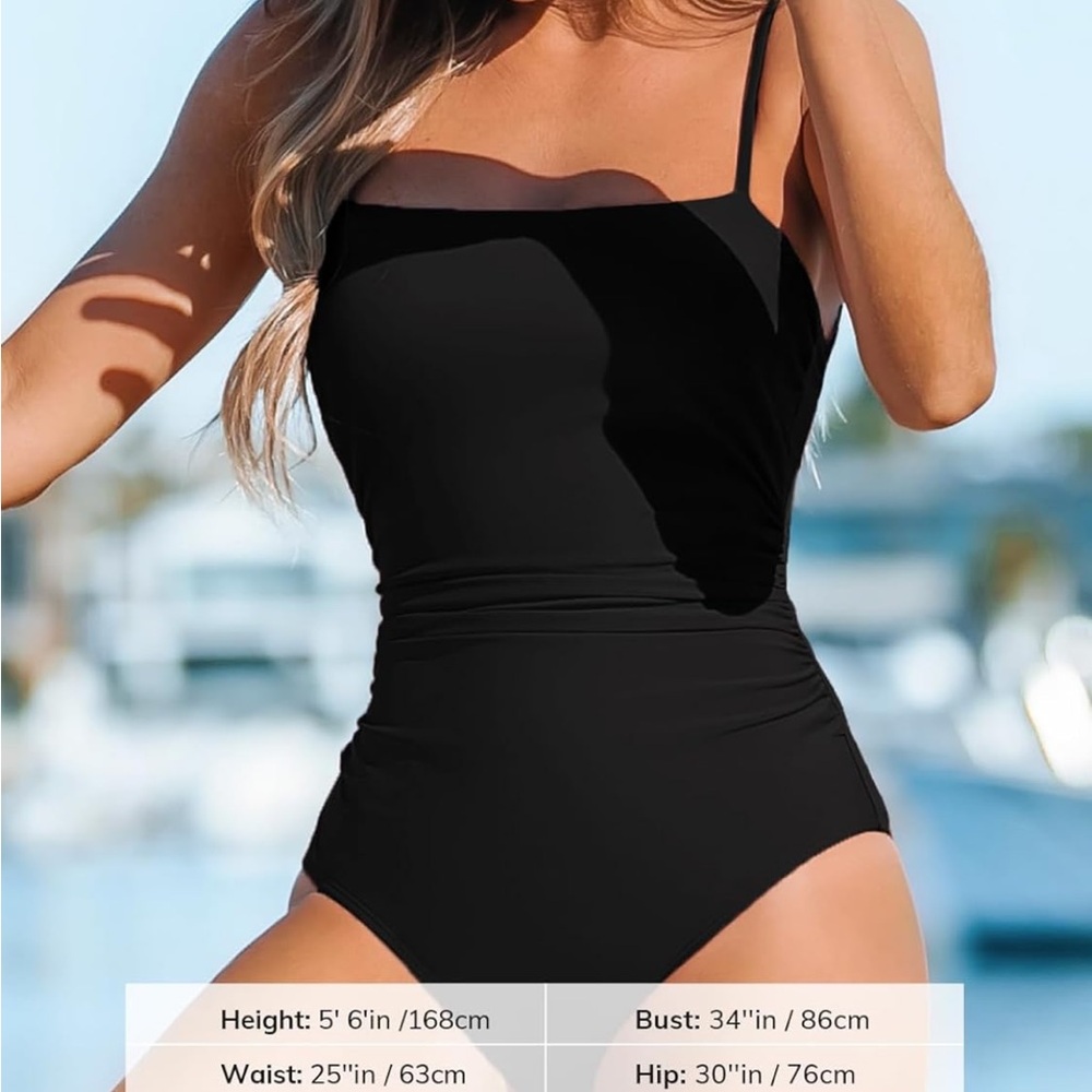 Cupshe Black One Piece Swimsuit